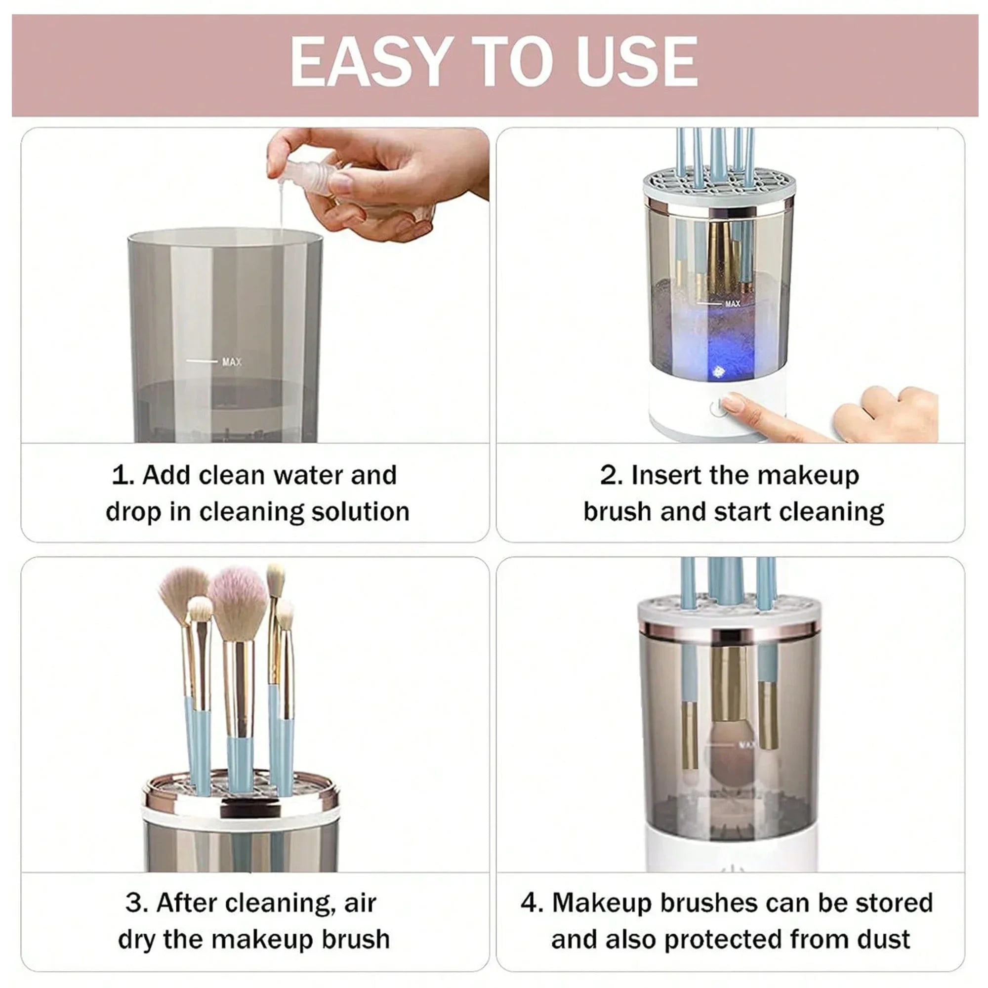 Makeup Brush Cleaner and Drying Stand