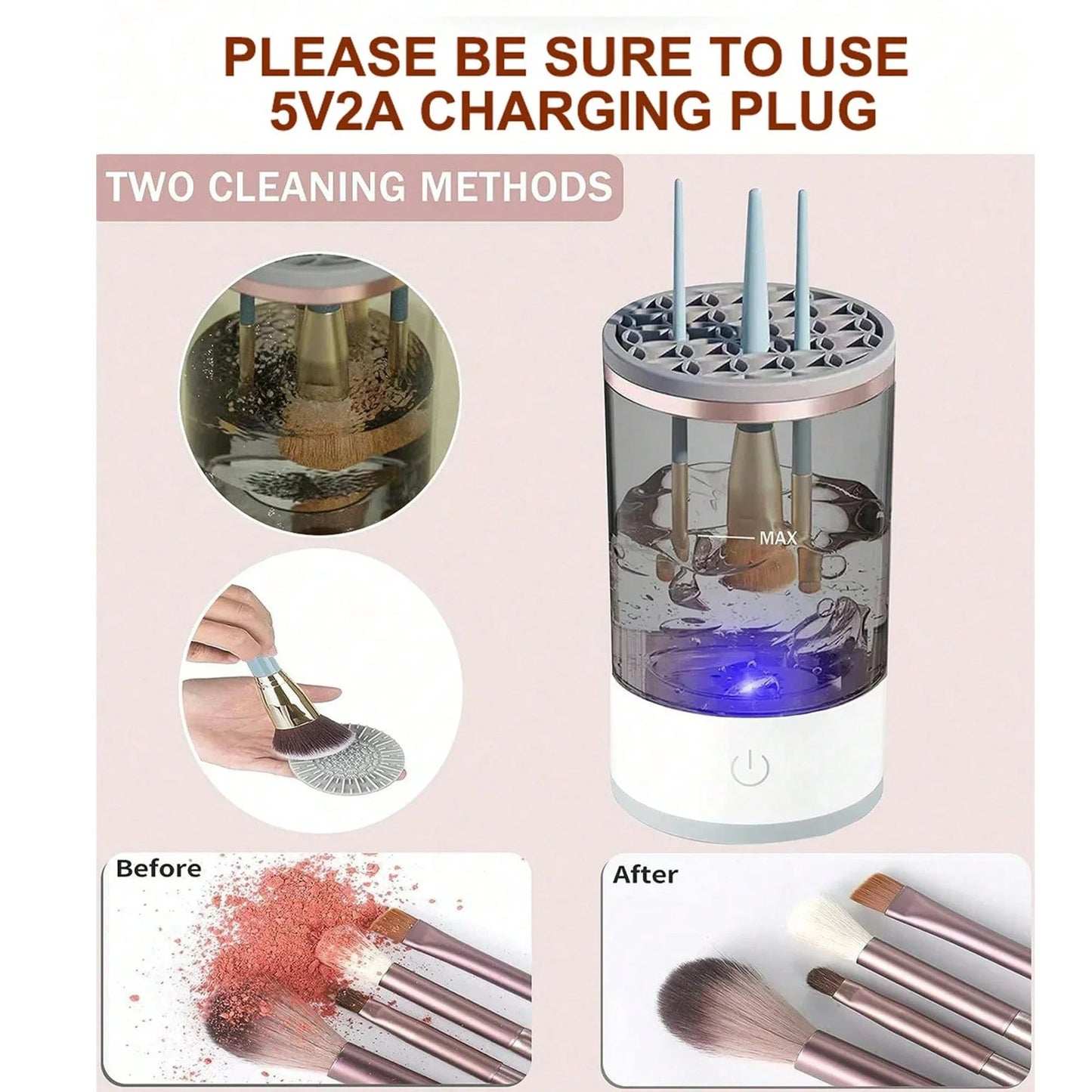 Makeup Brush Cleaner and Drying Stand